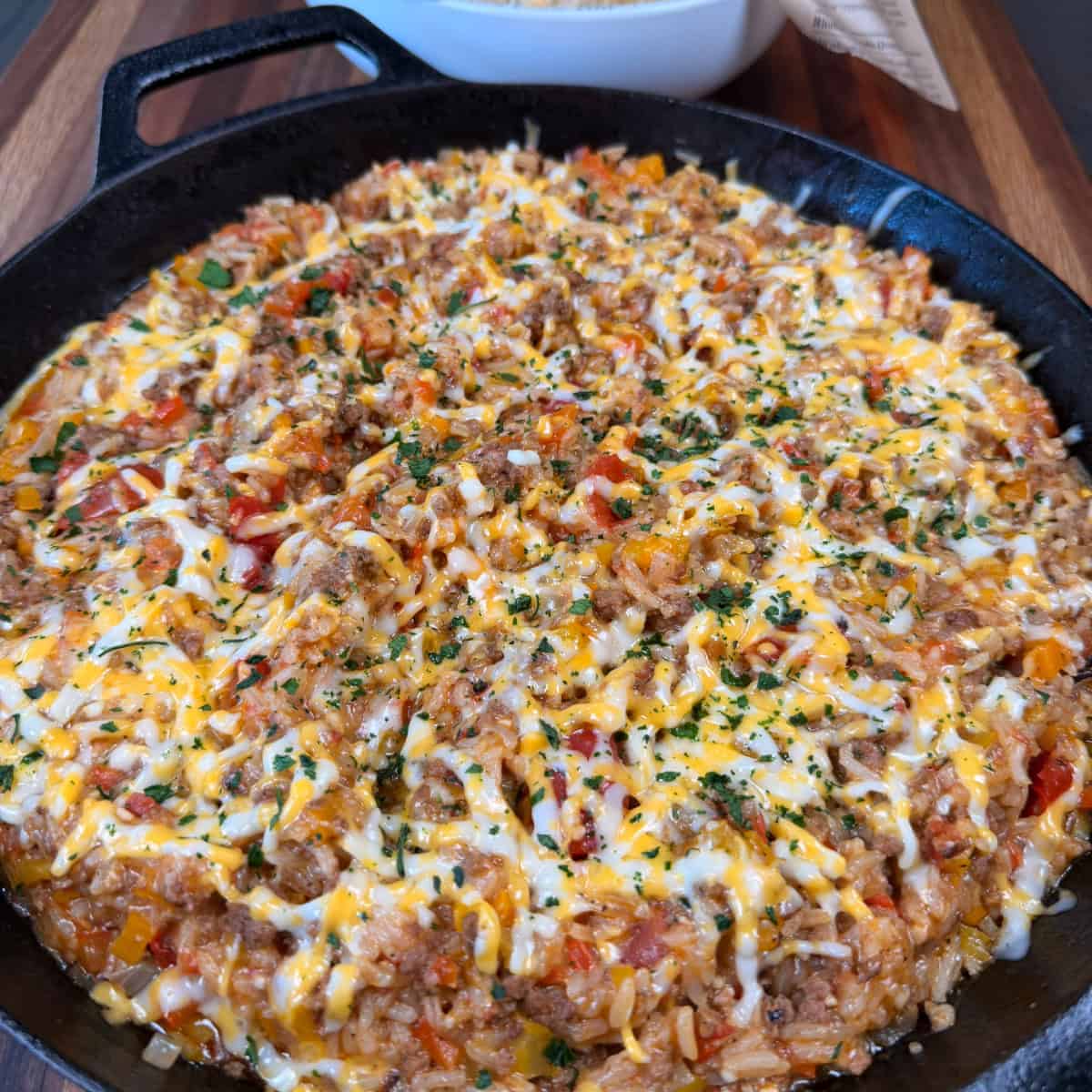 Cheesy Stuffed Pepper Skillet