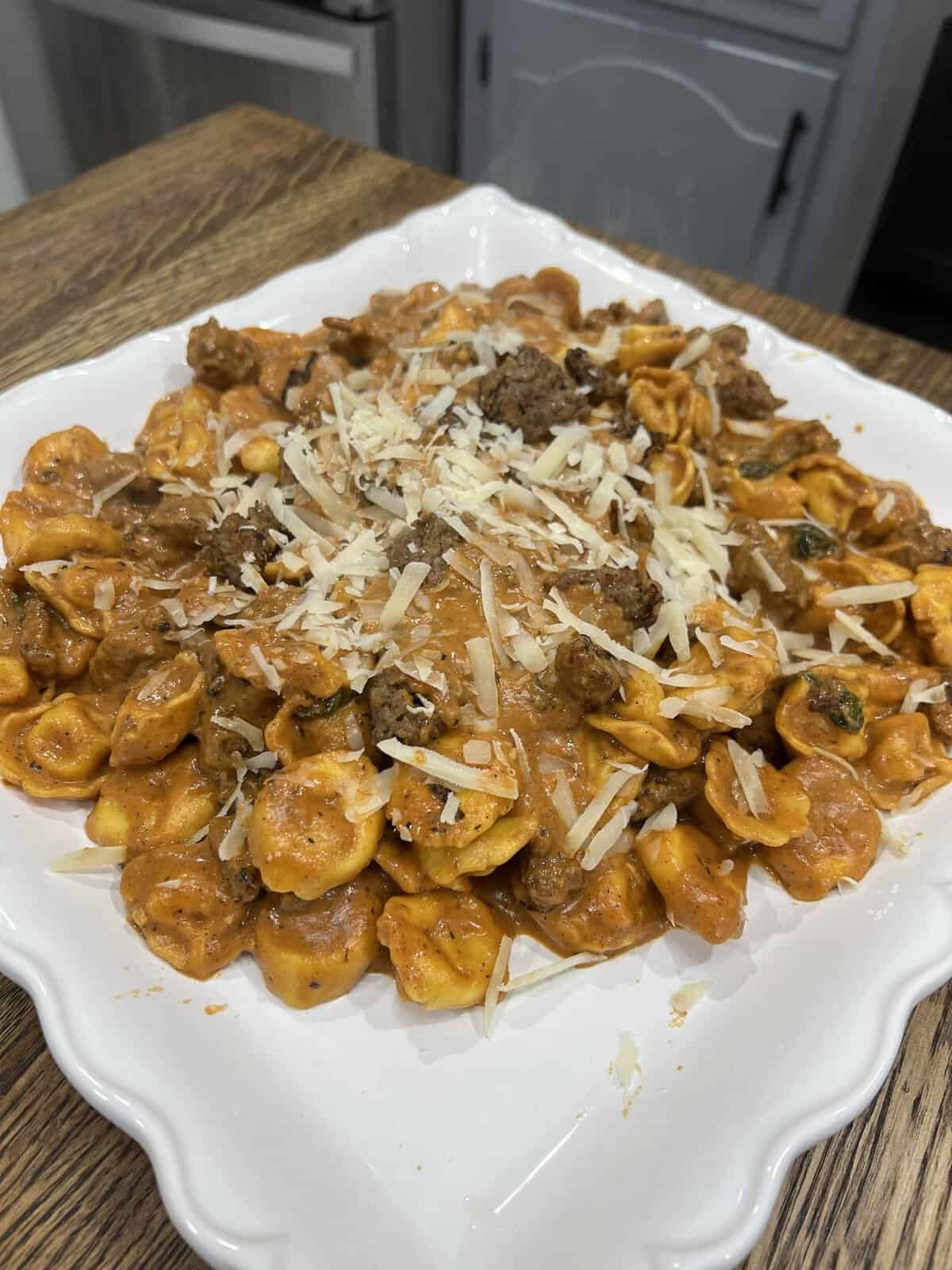Italian Sausage Cheese Tortellini Cooking in the Midwest