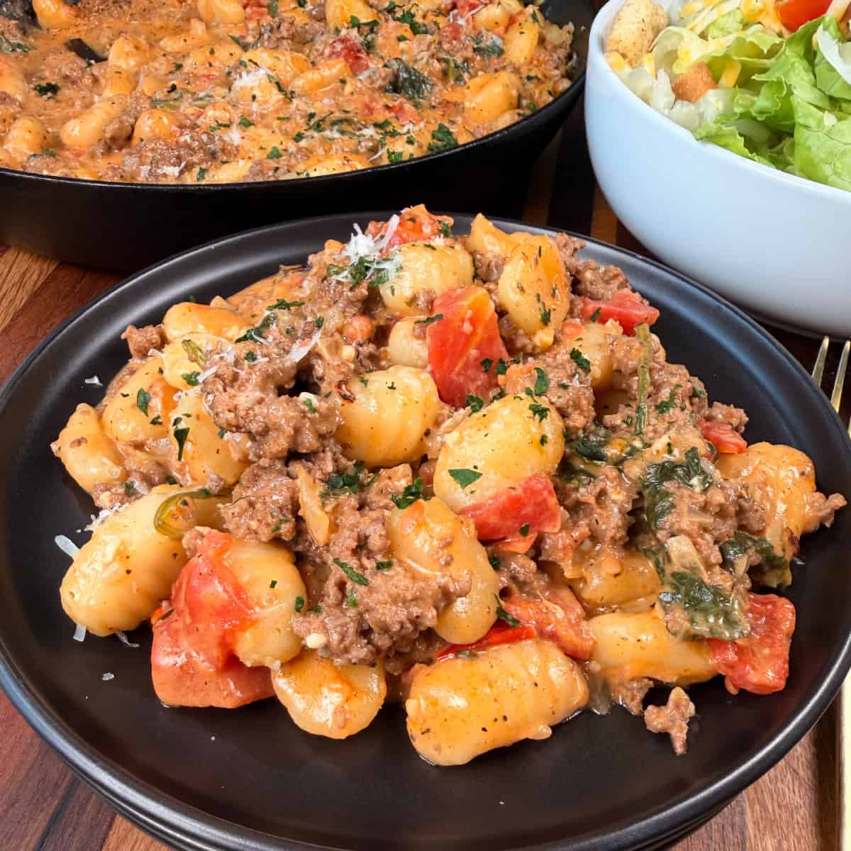 Creamy Beef and Gnocchi Skillet