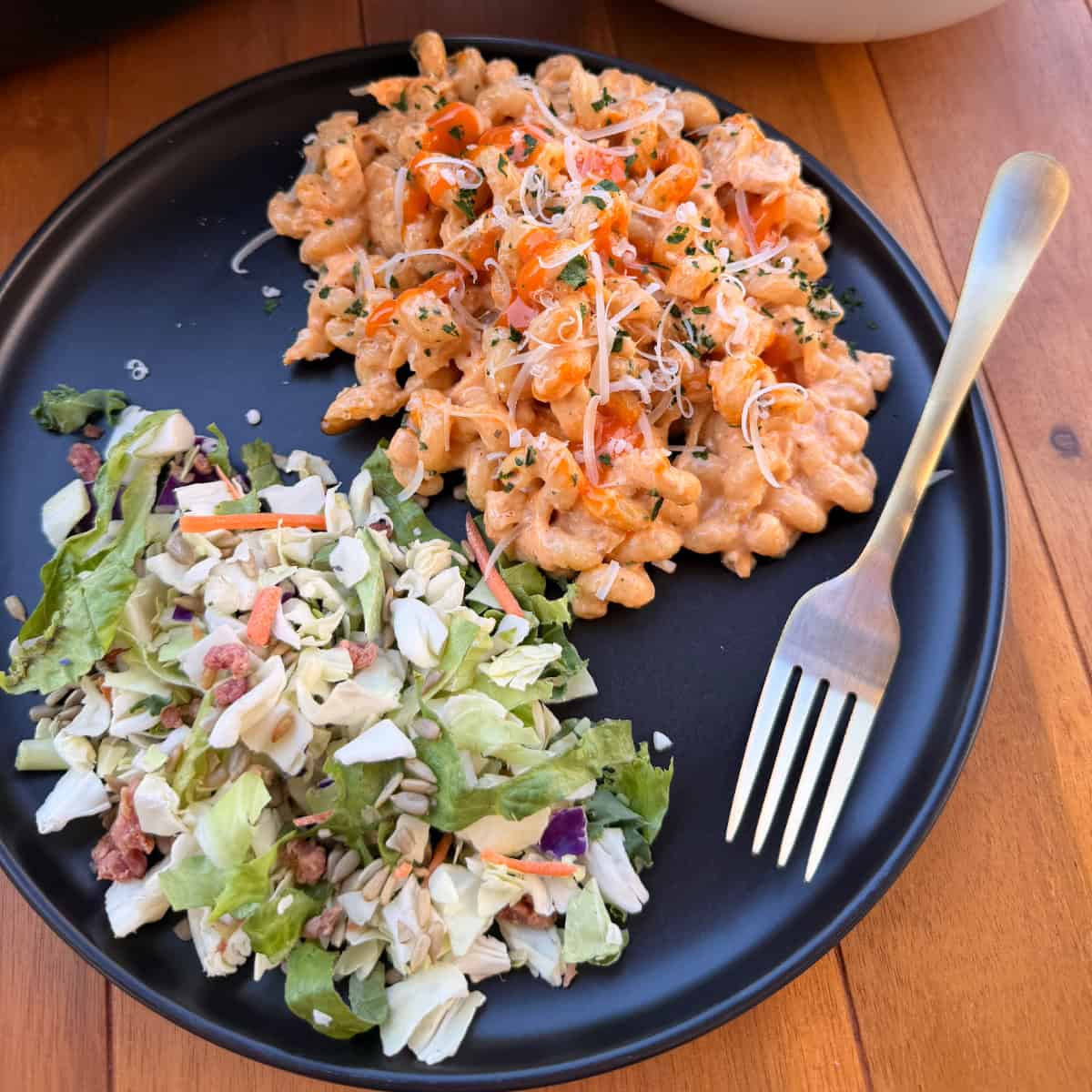 Plated Buffalo Chicken Pasta