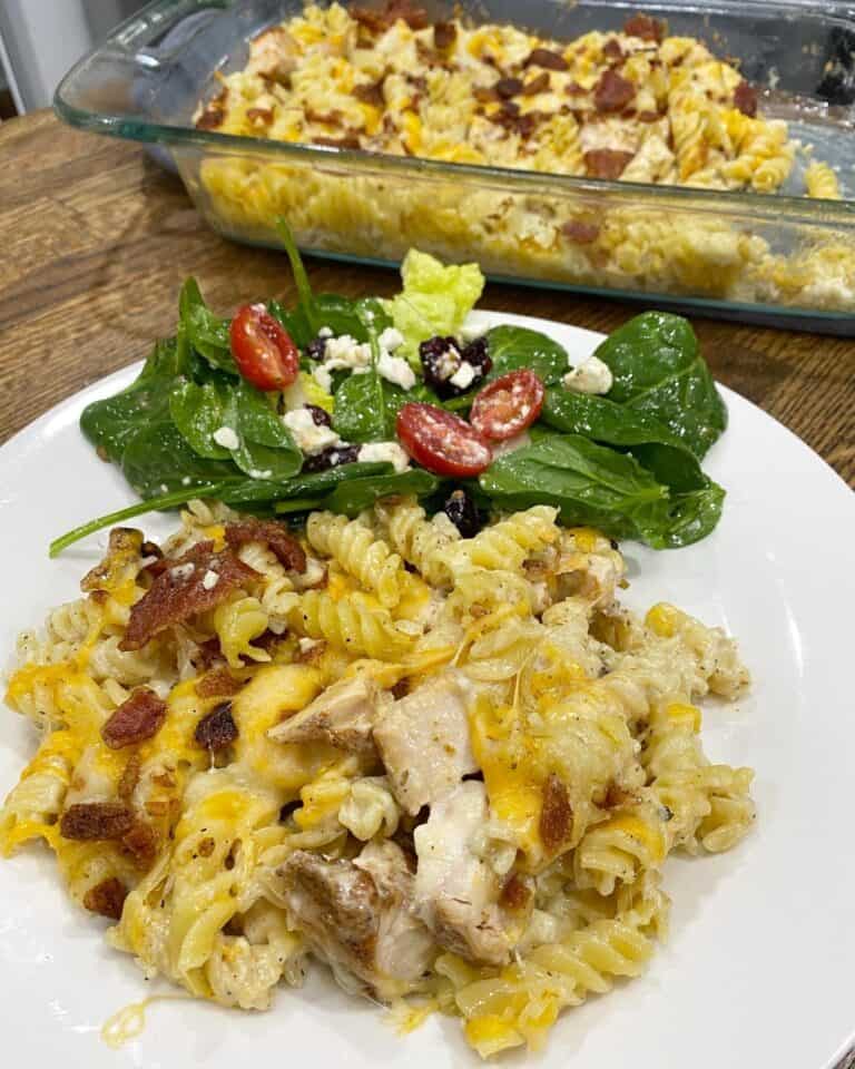 Chicken Bacon Ranch Pasta Bake