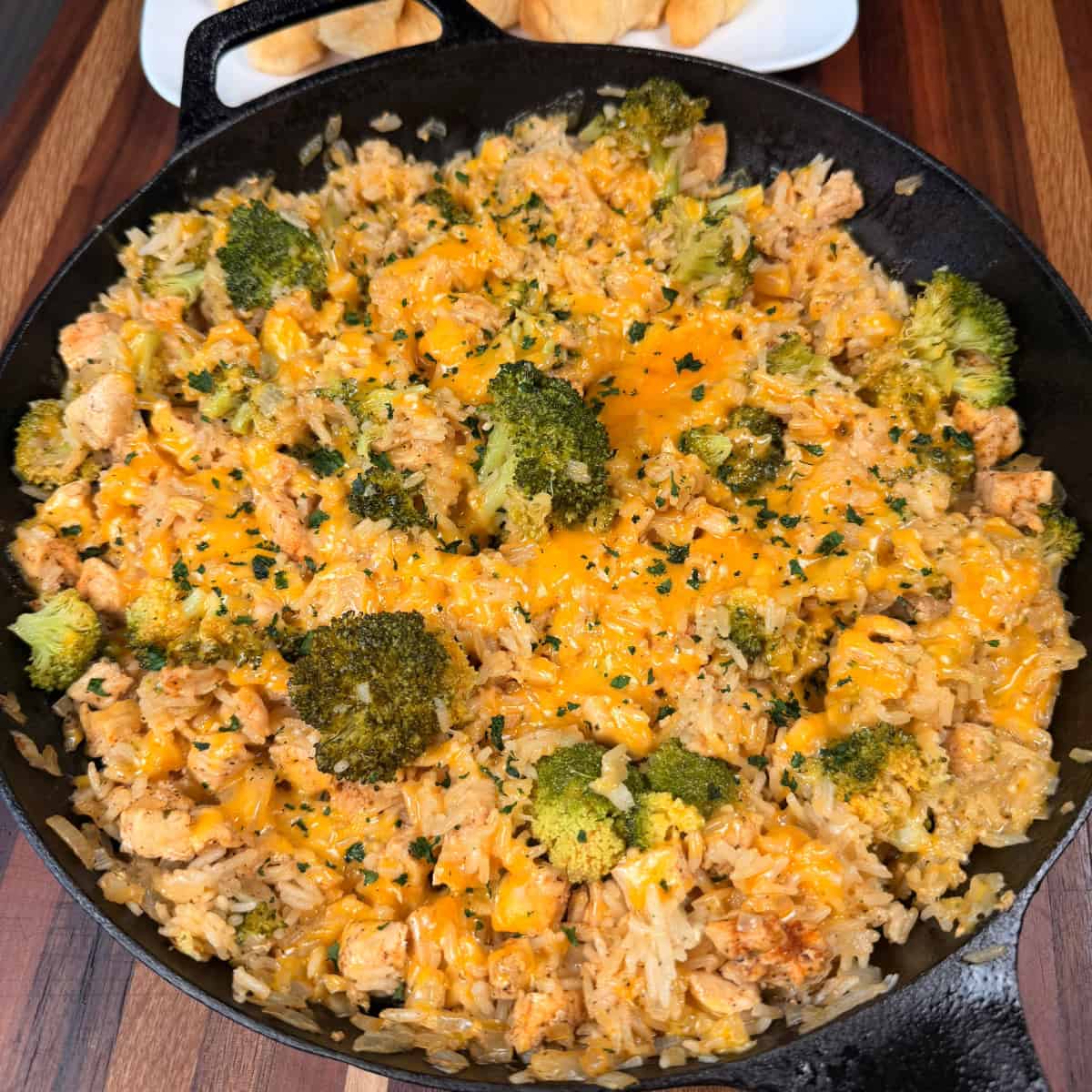 One-Pan Cheesy Chicken Broccoli Rice