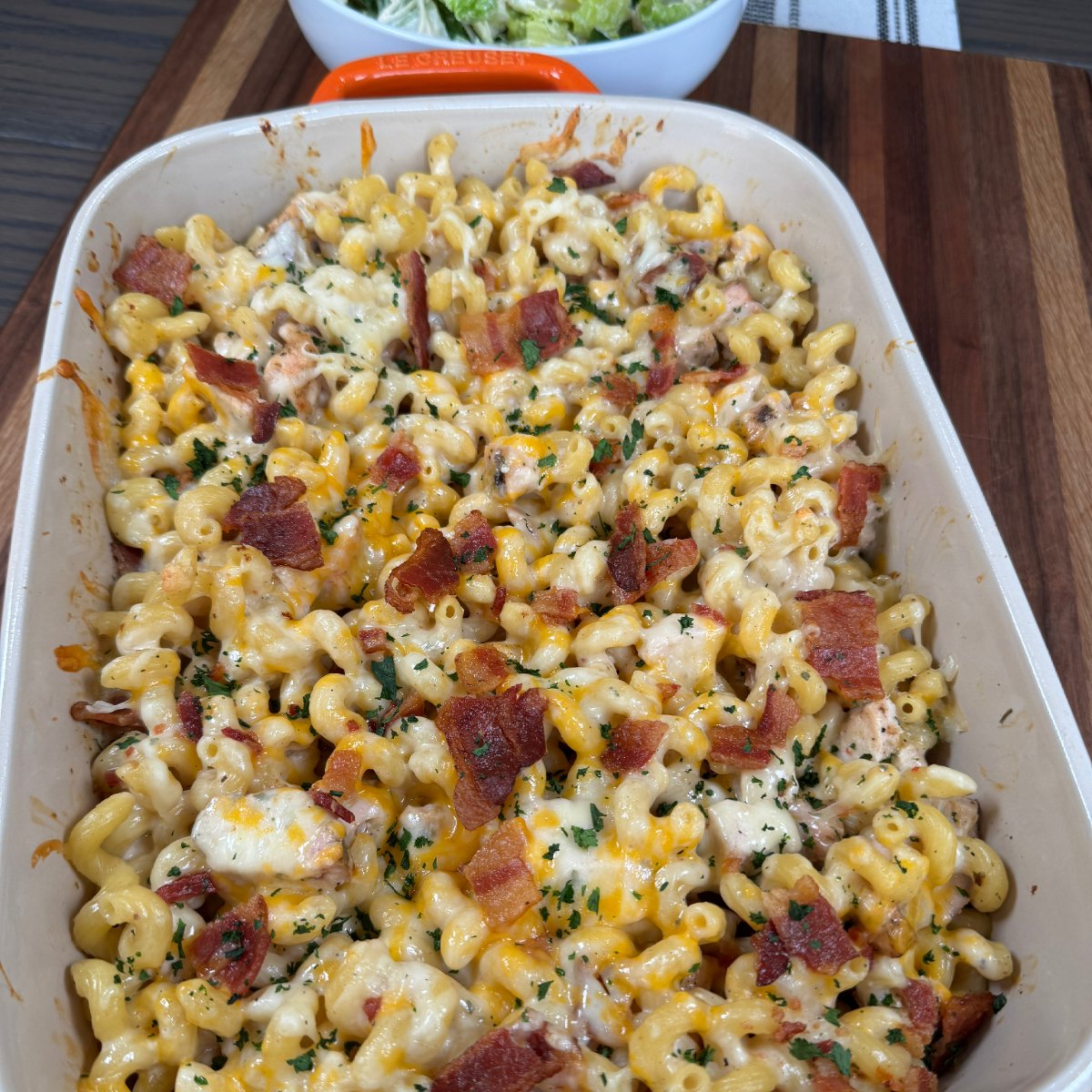 Chicken Bacon Ranch Pasta Bake
