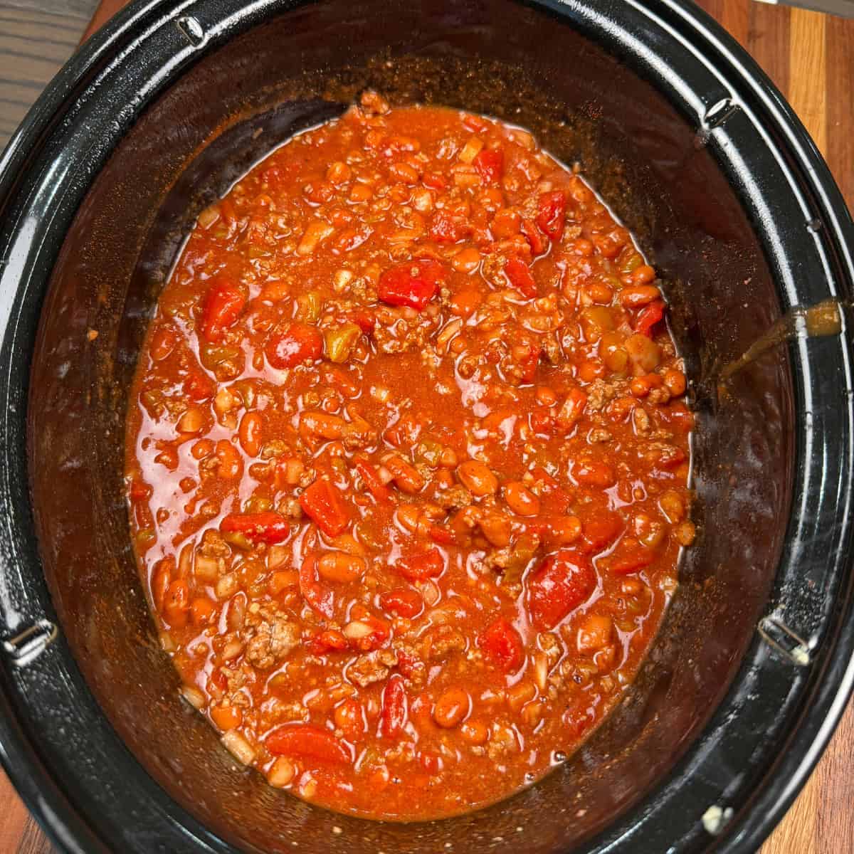 chili in crockpot