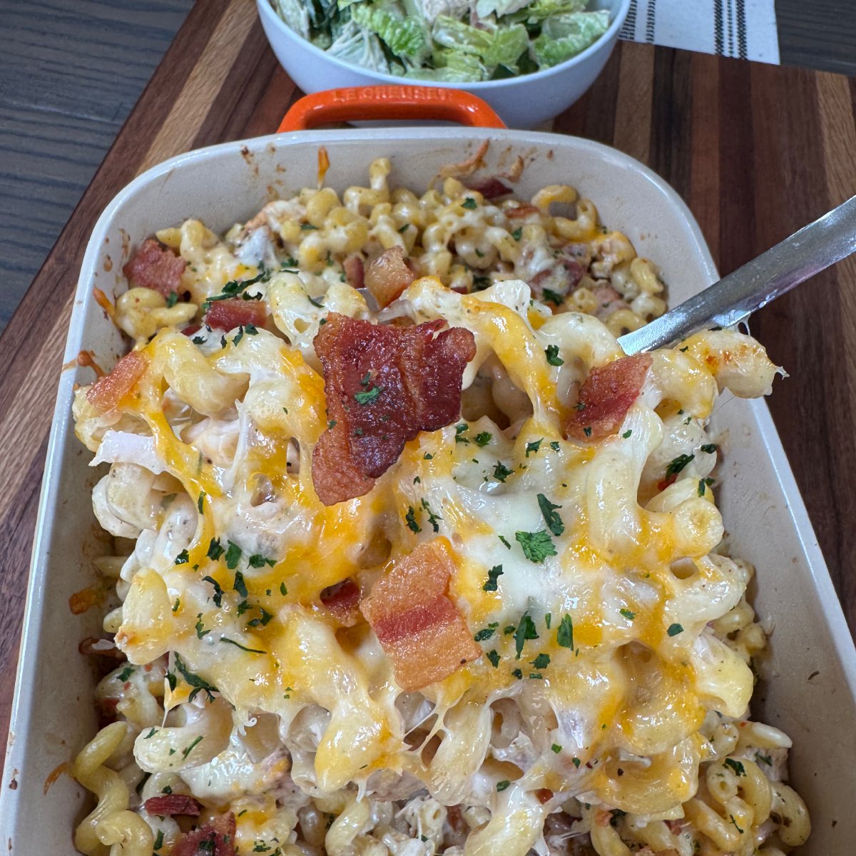 Chicken Bacon Ranch Pasta Bake