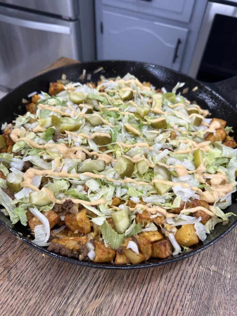 Big Mac Potato Skillet