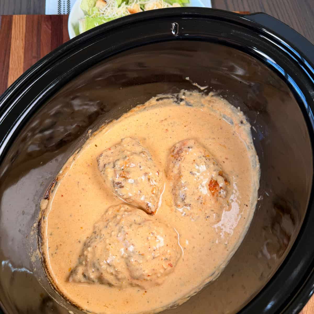 Crockpot chicken and Alfredo sauce