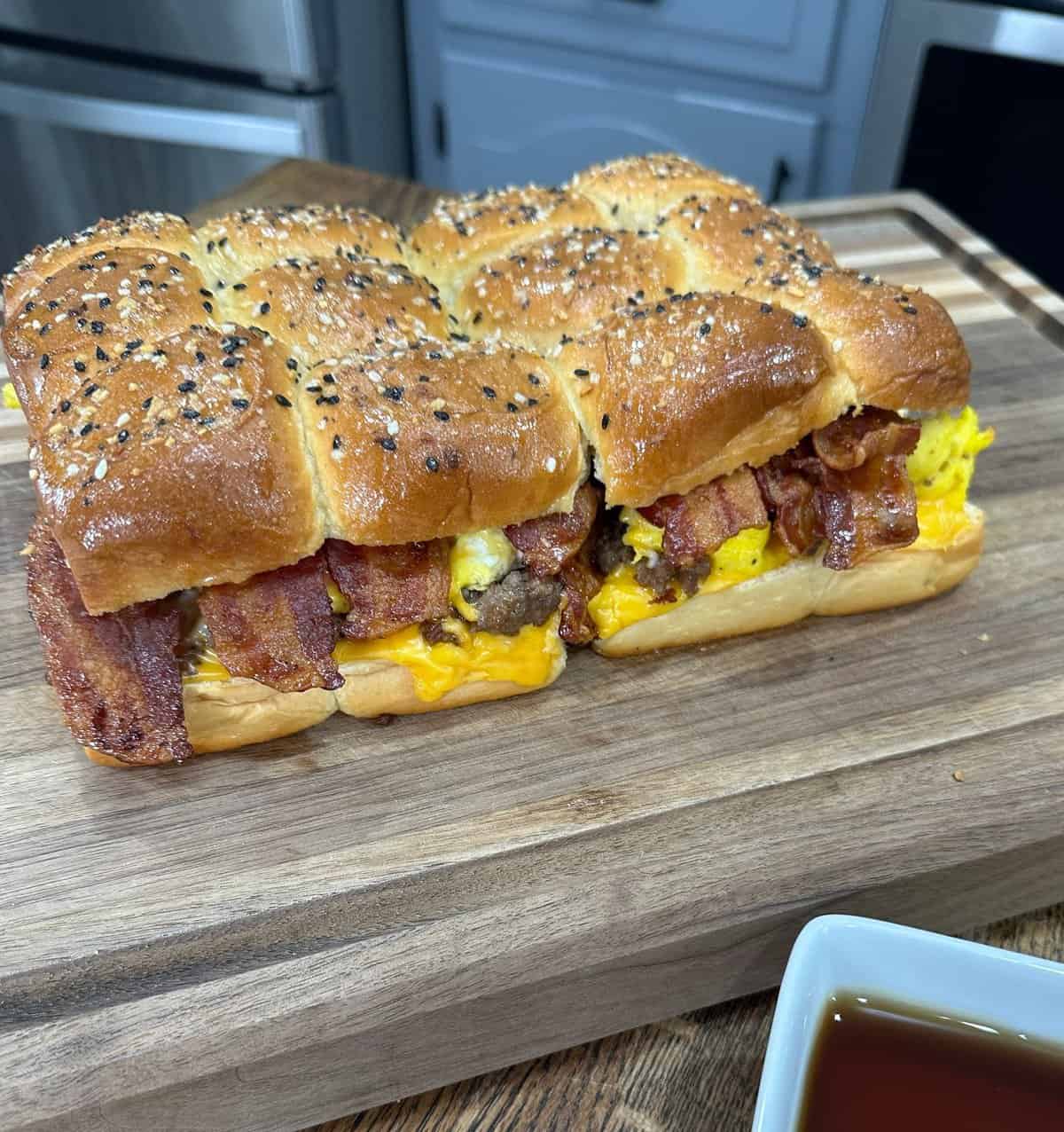 Easy Breakfast Sandwich Recipe  Breakfast sliders • The Fresh Cooky