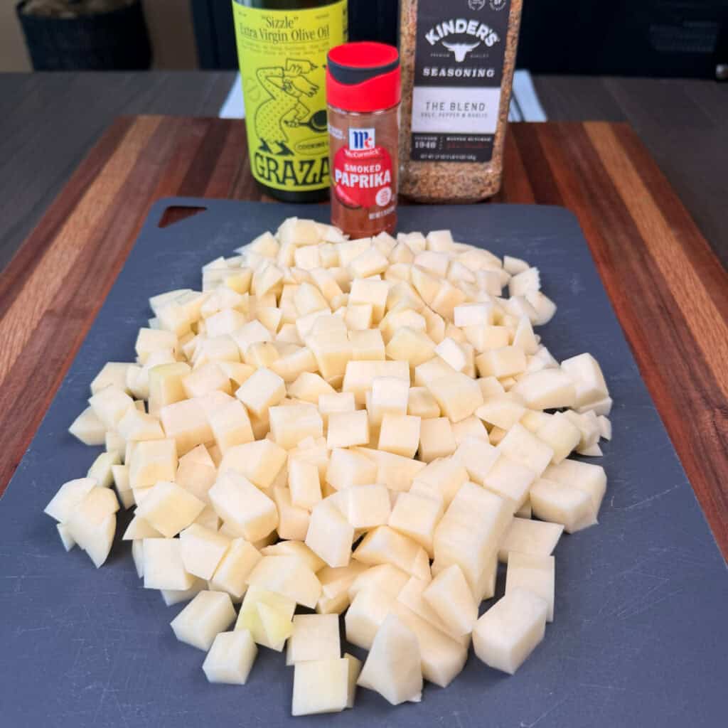 Chopped Russet potatoes