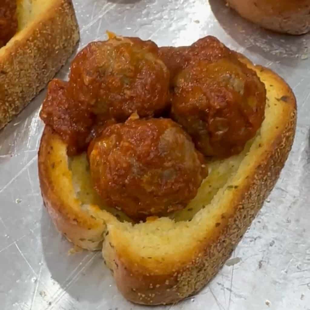 Garlic Bread Meatball Subs