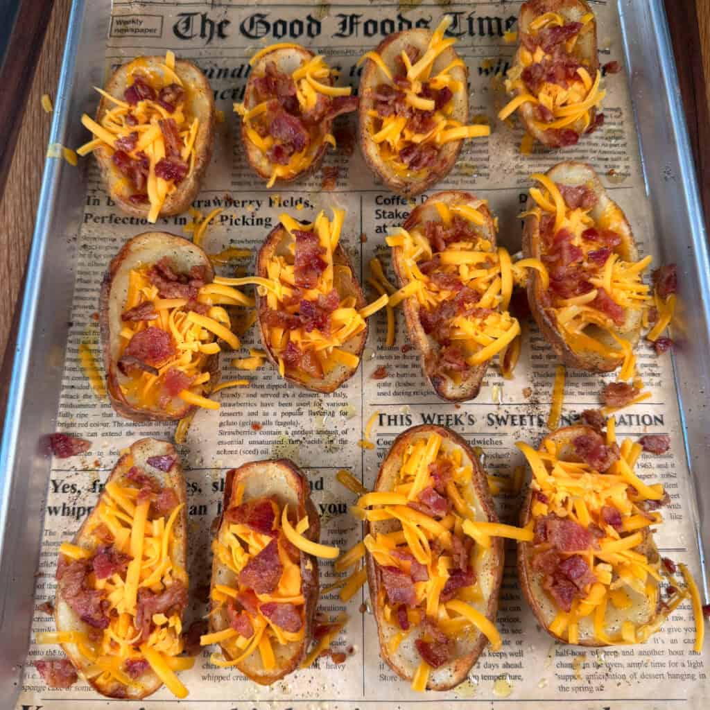Potato Skins on sheet pan
