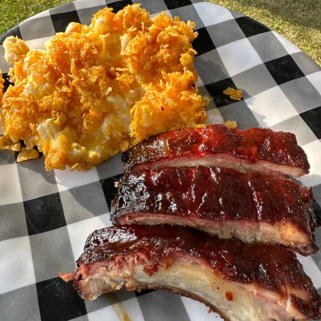 Smoked Ribs Cheesy Potatoes