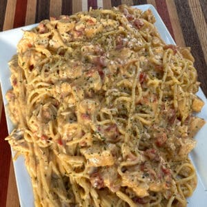 Crockpot Chicken Spaghetti - Cooking in the Midwest