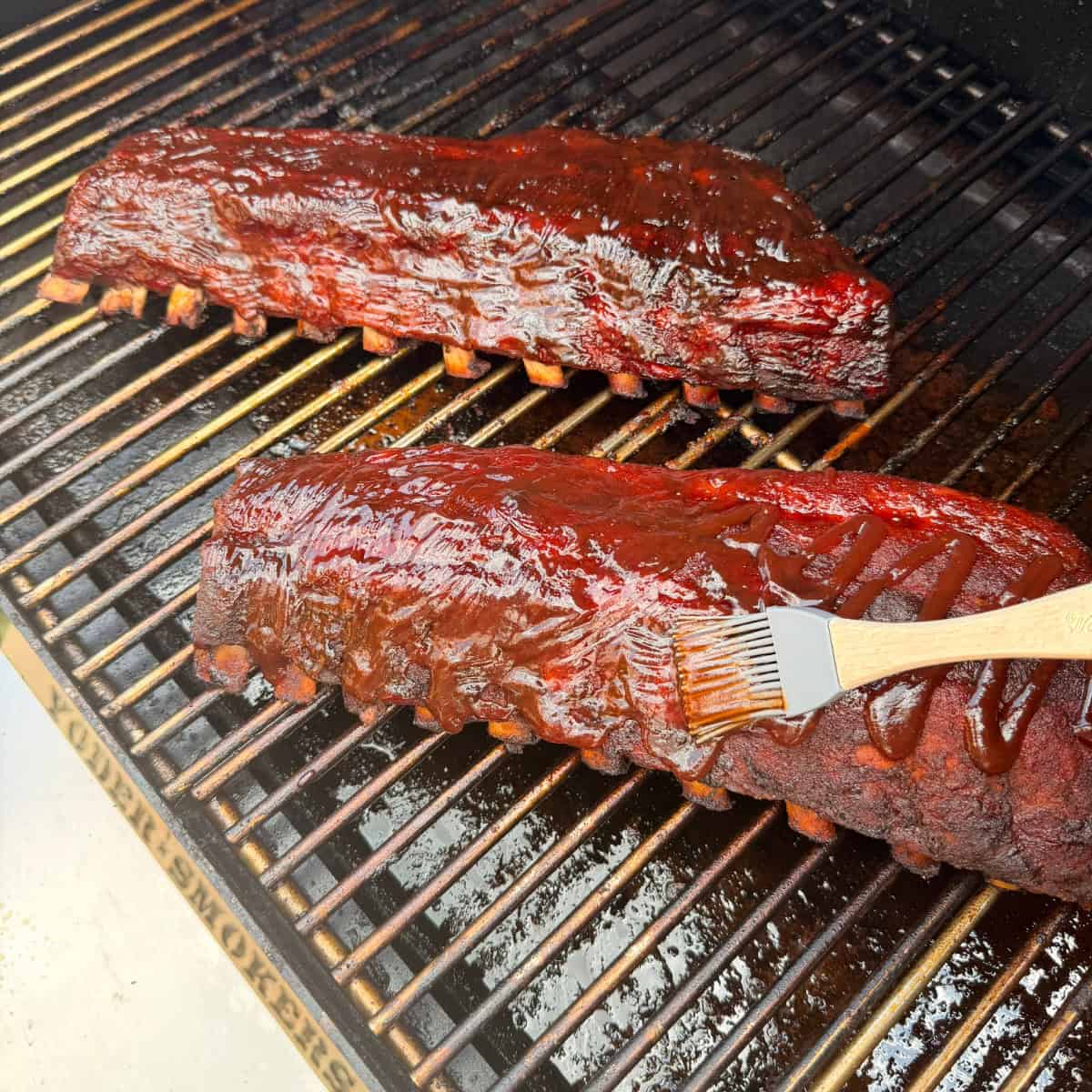 BBQ Sauced Smoked Ribs