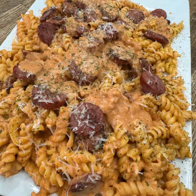 Creamy Smoked Sausage Pasta - Cooking in the Midwest