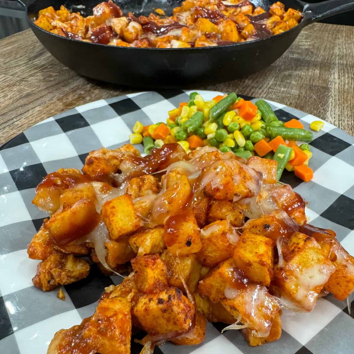 BBQ Chicken Potato Skillet Cooking in the Midwest