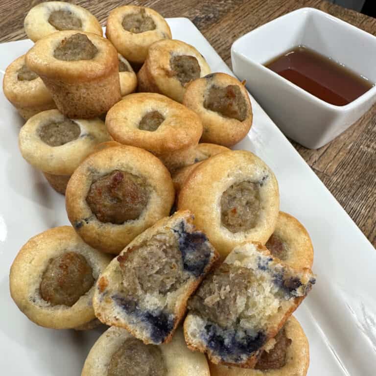 Sausage Blueberry Muffin Bites