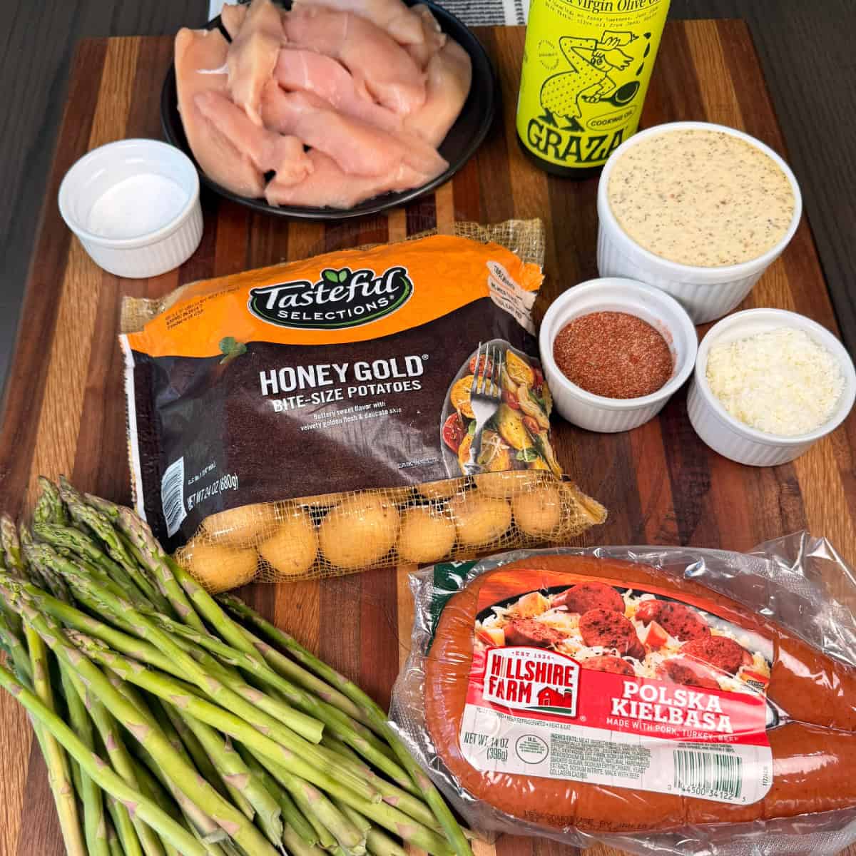 Ingredients for Garlic Parmesan Sheet Pan Meal