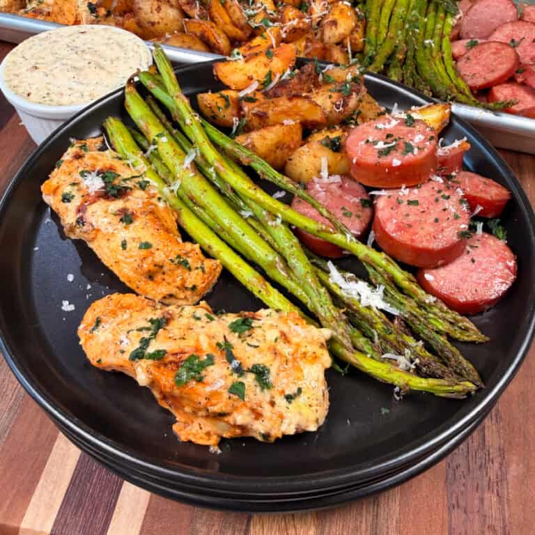 Garlic Parmesan Sheet Pan Chicken and Veggies