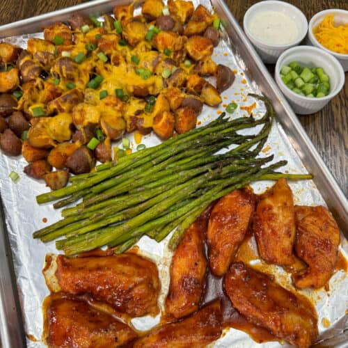 BBQ Chicken Sheet Pan Meal - Cooking in the Midwest