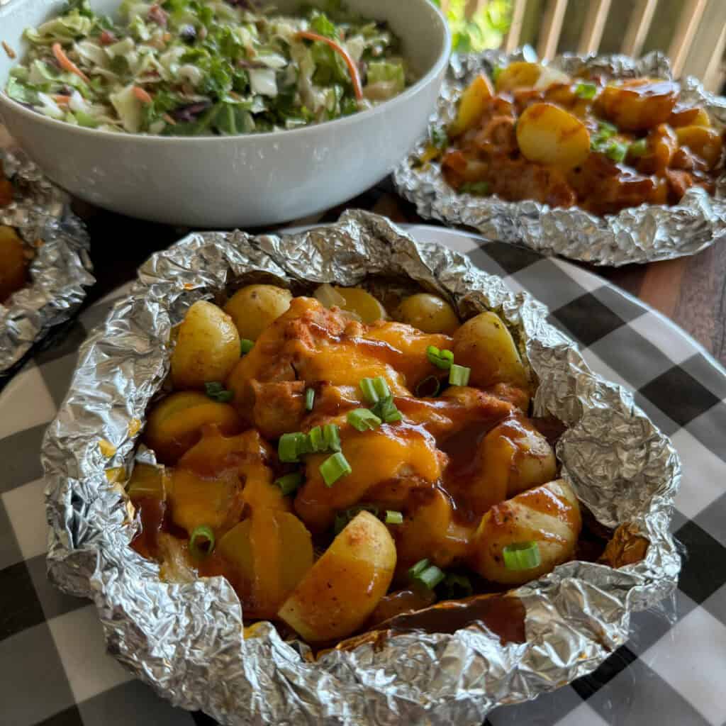 BBQ Chicken Potato Foil Packets