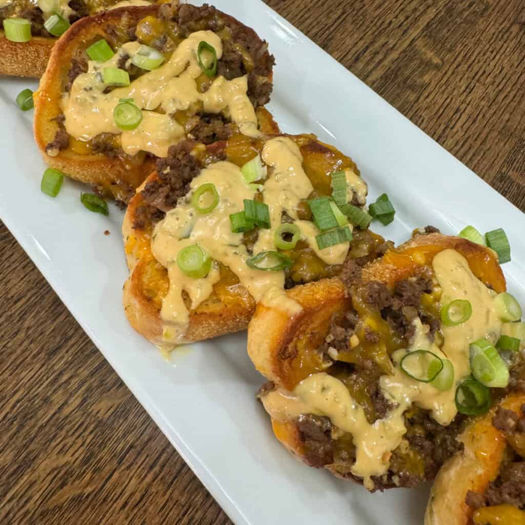 Cheeseburger Garlic Bread