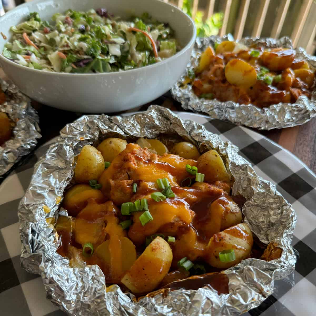 BBQ Chicken Potato Foil Packets