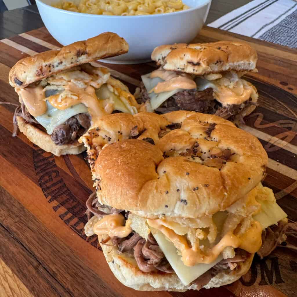 Crockpot Shredded Beef Sandwiches