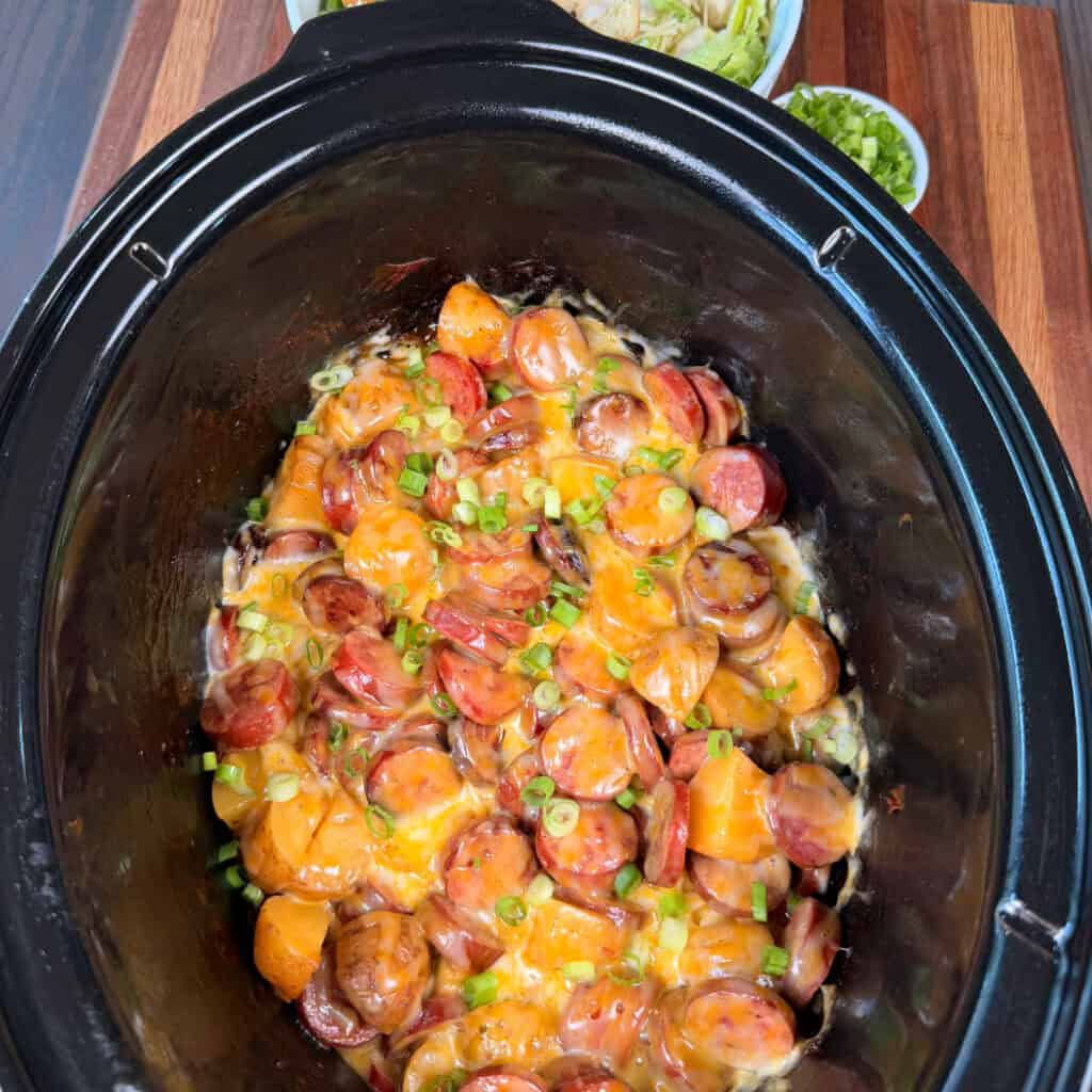 Crockpot Potatoes and Kielbasa