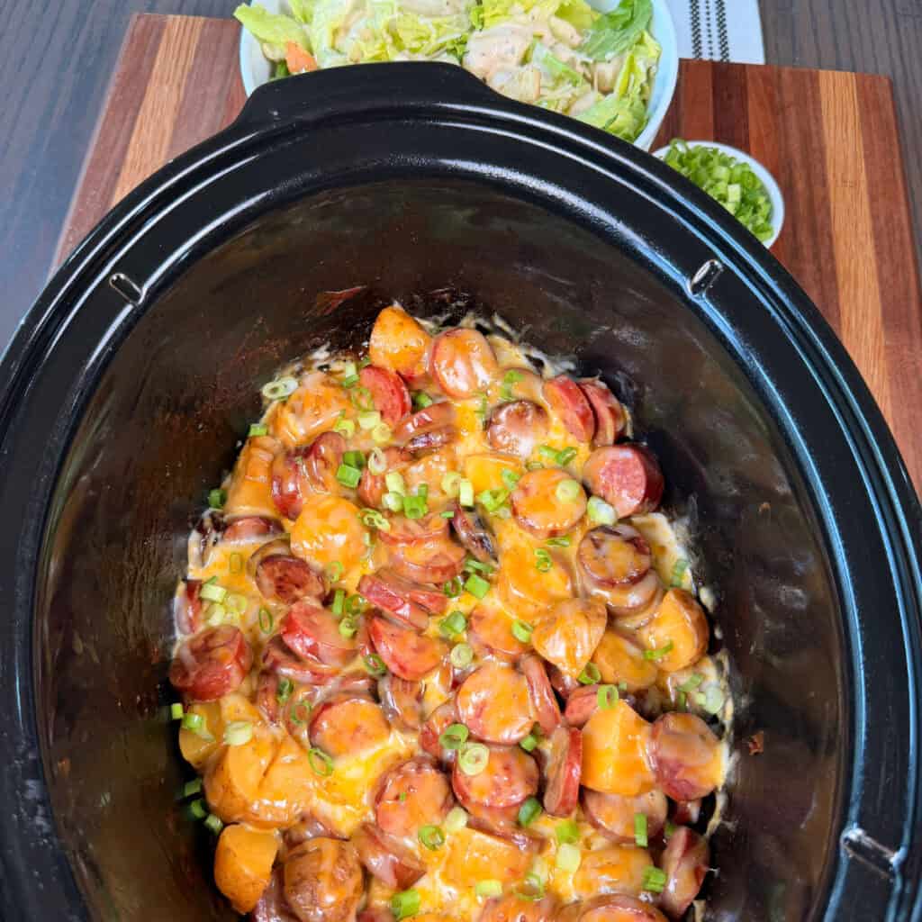 Slow cooker sausage and potatoes