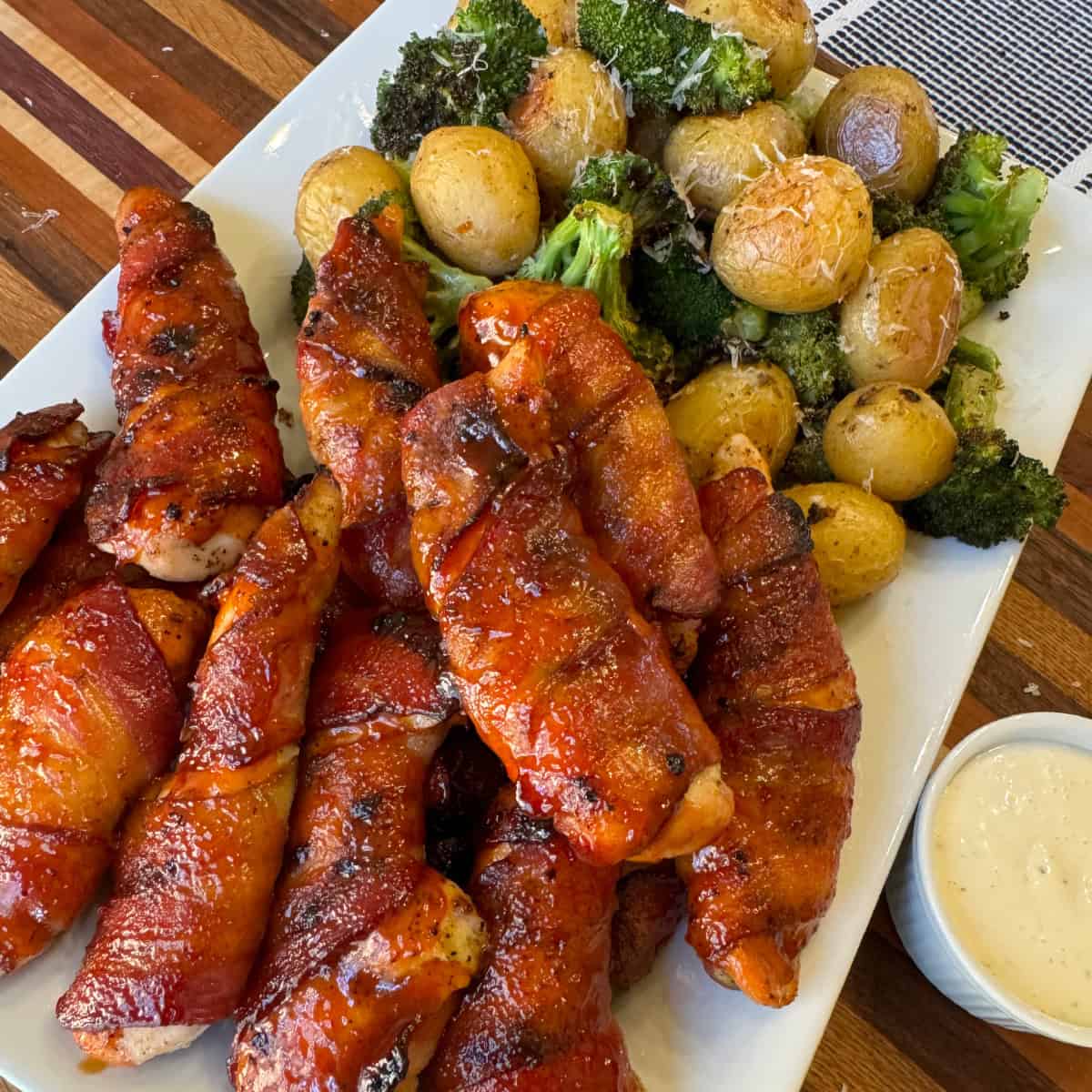 Bacon Wrapped BBQ Chicken Tenders