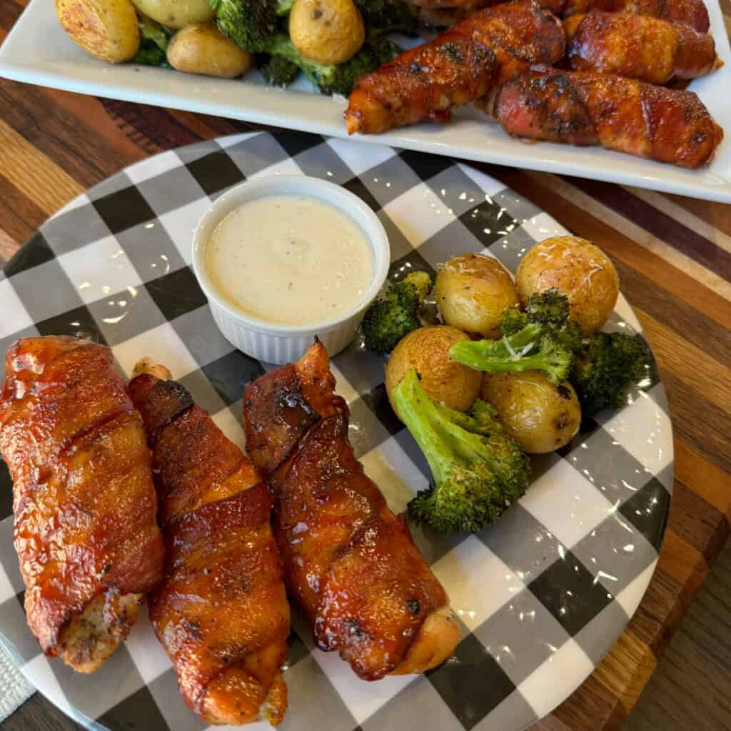 Bacon Wrapped BBQ Chicken Tenders