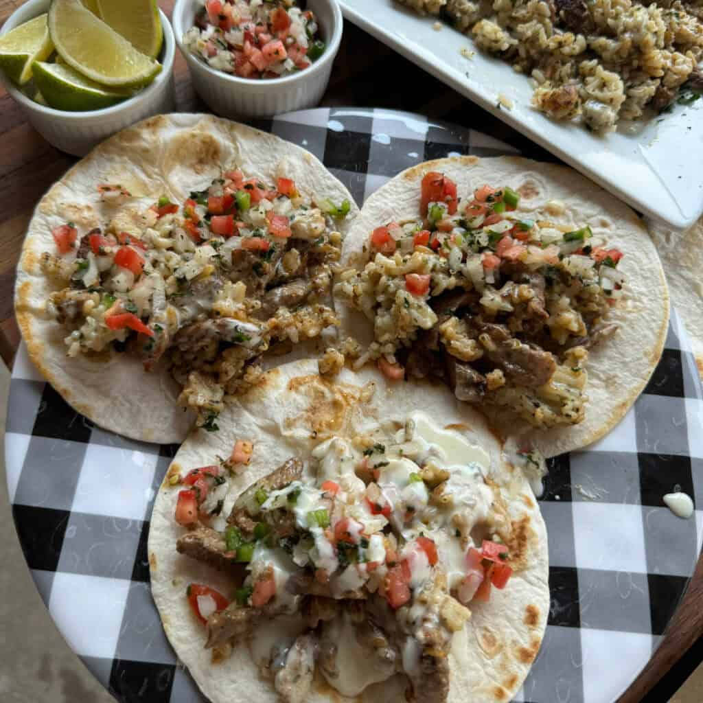 Easy Steak Cheese and Rice