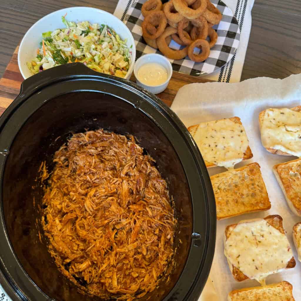 Crockpot BBQ Chicken Ciabatta Sandwiches