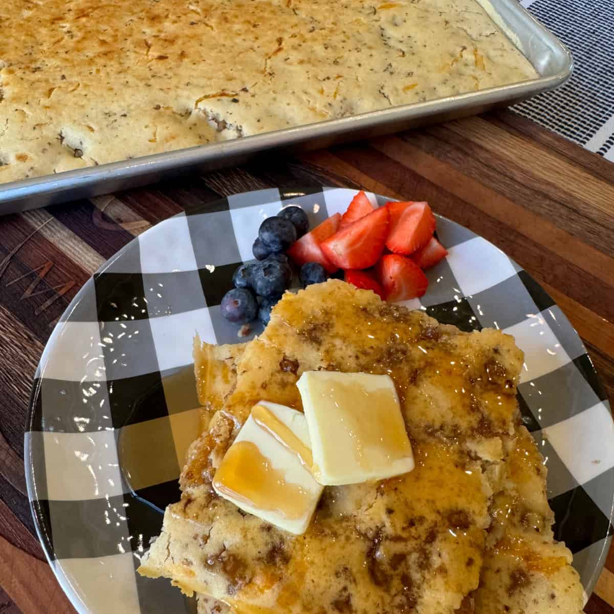 Sausage and Cheese Sheet Pan Pancakes