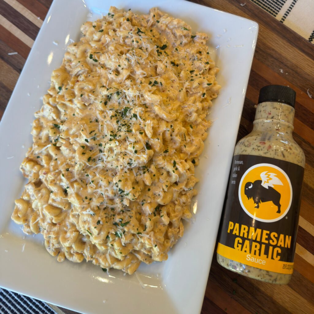 Parmesan Garlic Chicken Mac and Cheese