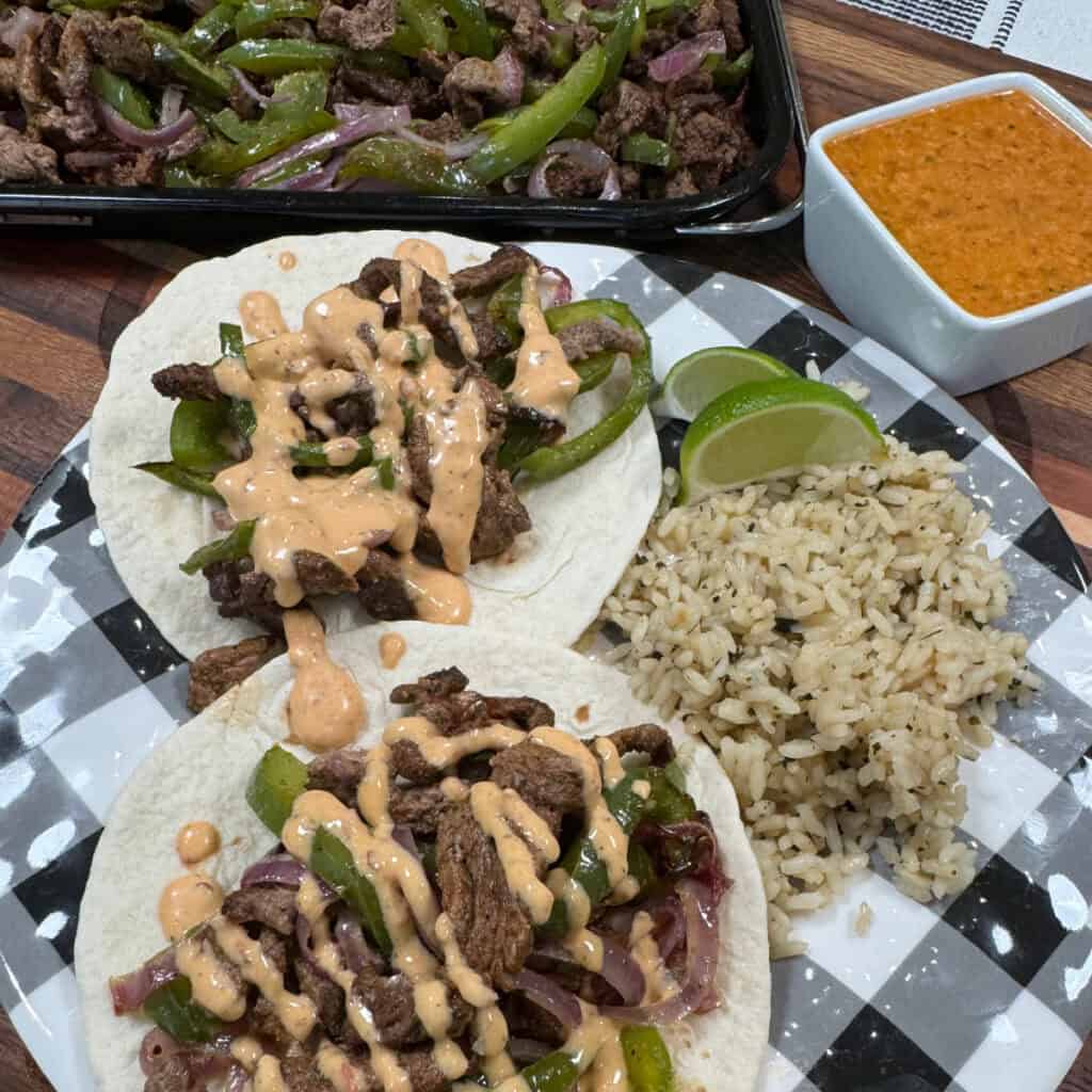 Air Fryer Steak Fajitas 