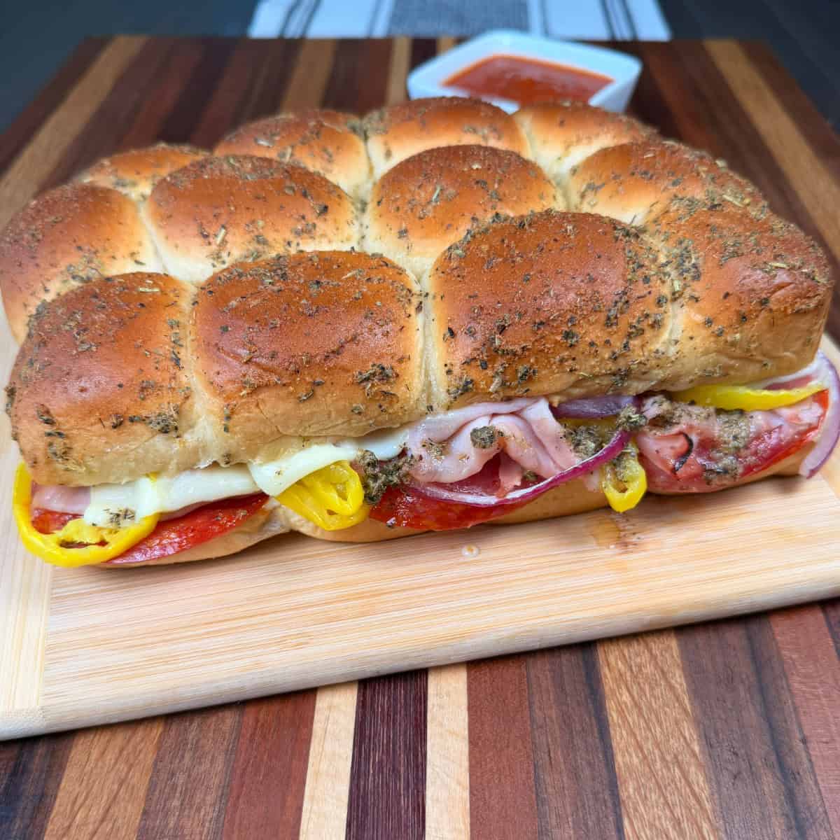 Italian Sliders on Hawaiian Rolls