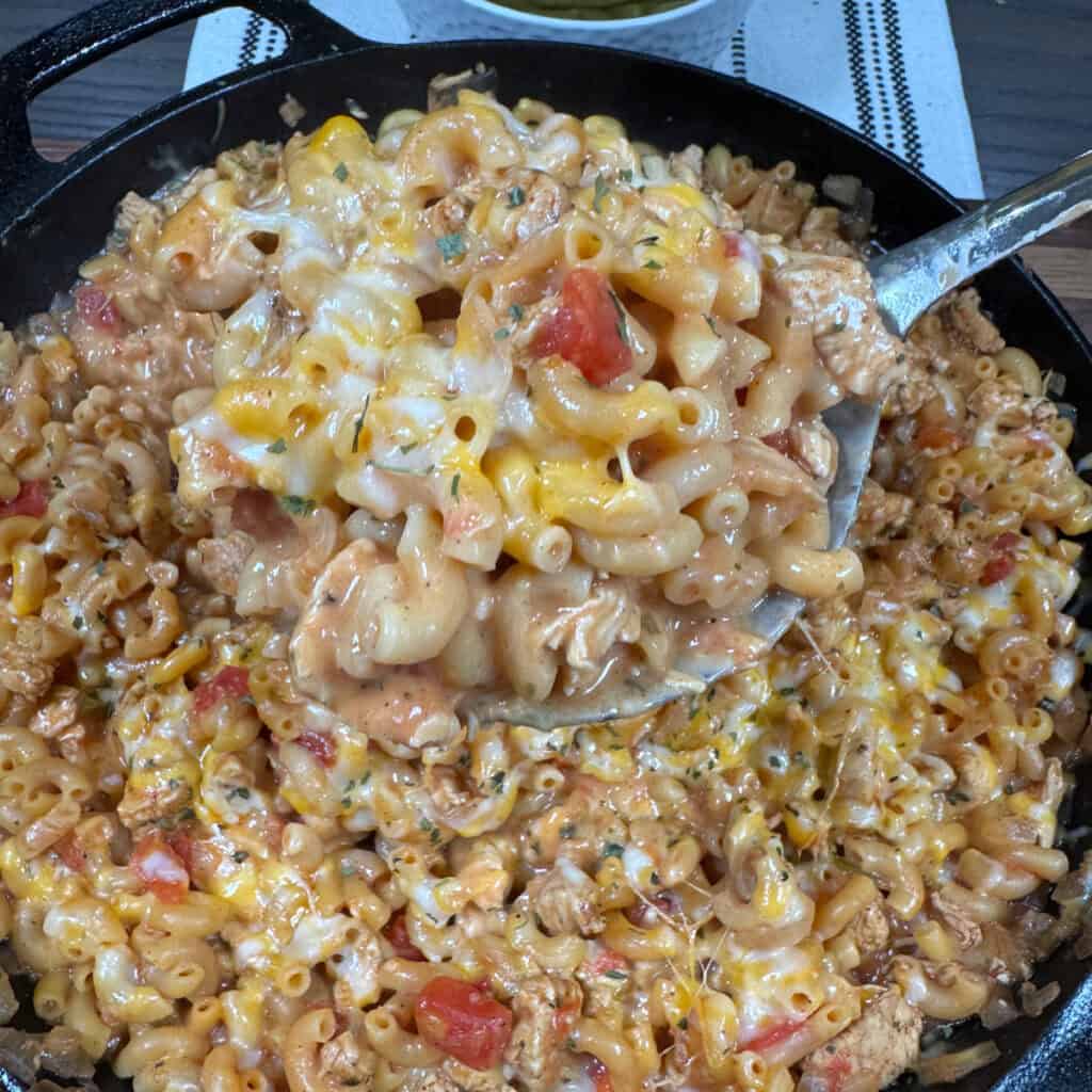 One Pan Chicken Taco Mac