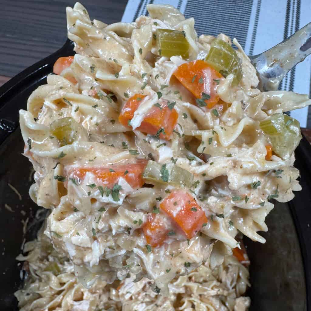 Crockpot Creamy Chicken and Noodles