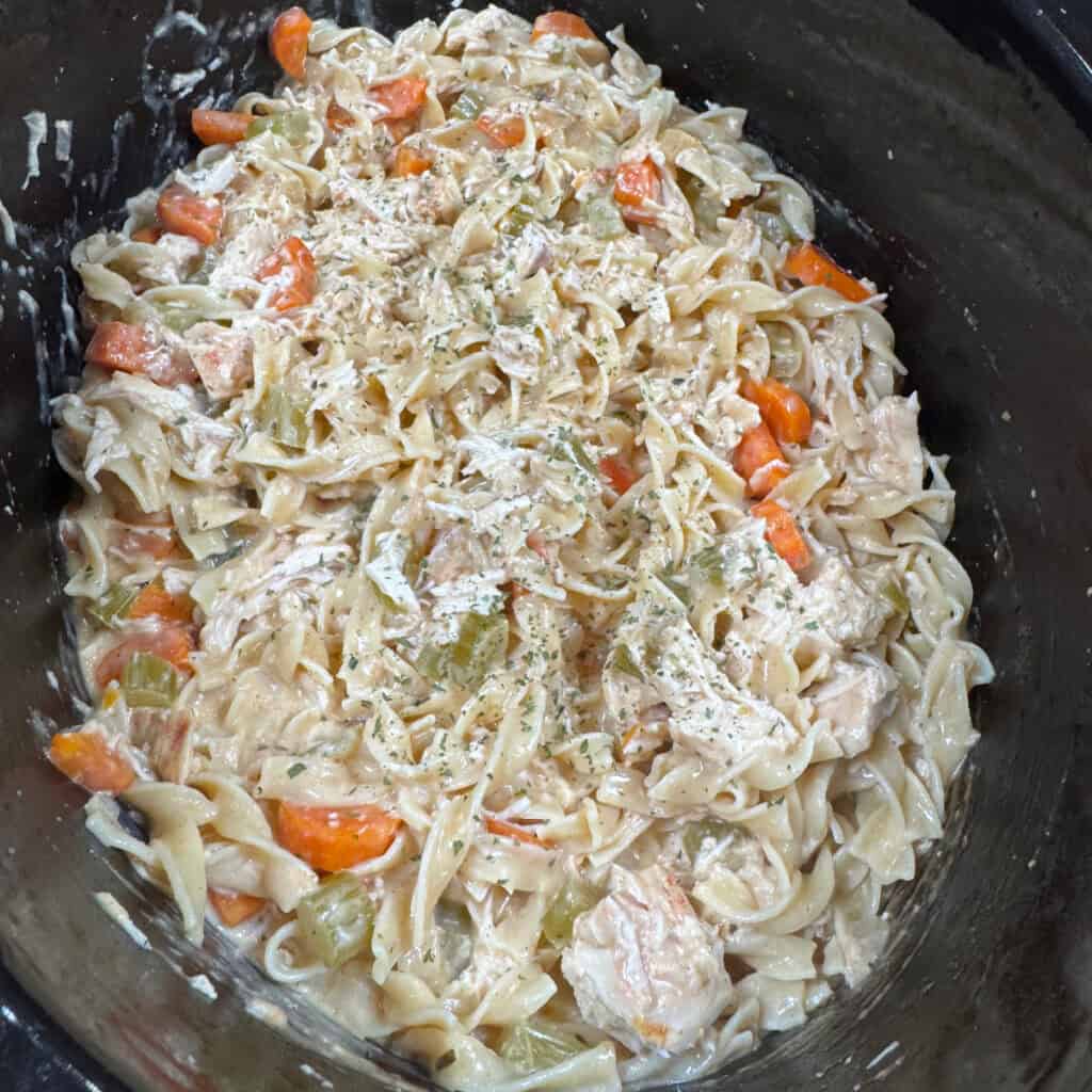 Crockpot Creamy Chicken and Noodles