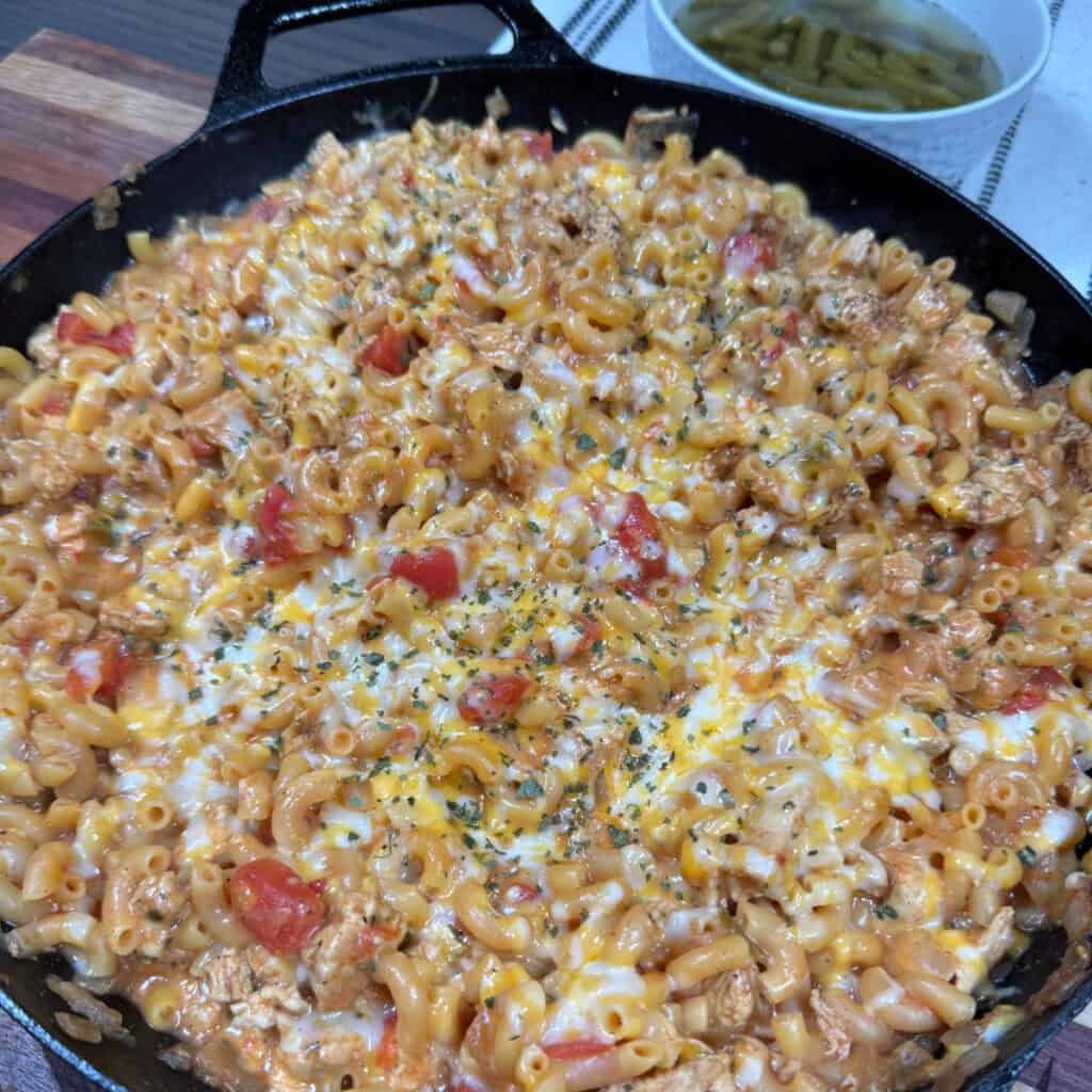 One Pan Chicken Taco Mac