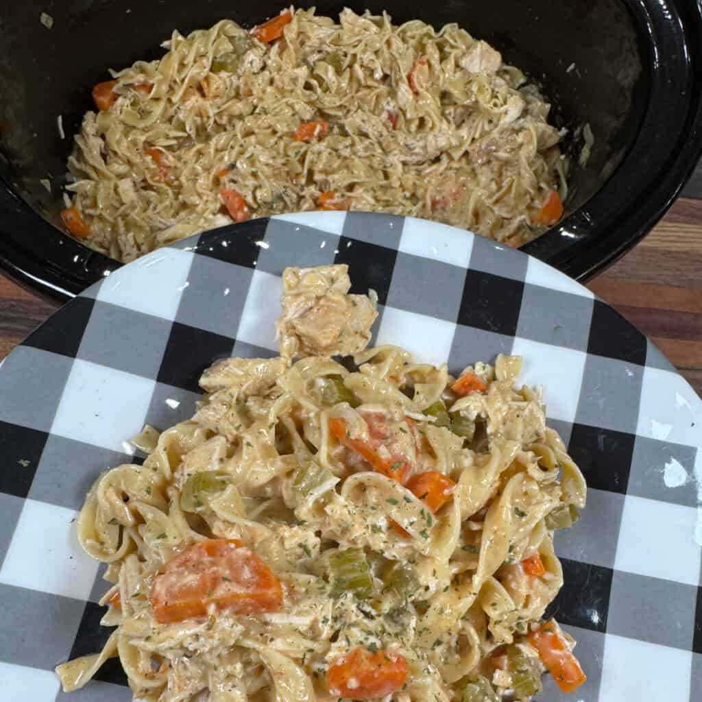 Crockpot Creamy Chicken and Noodles