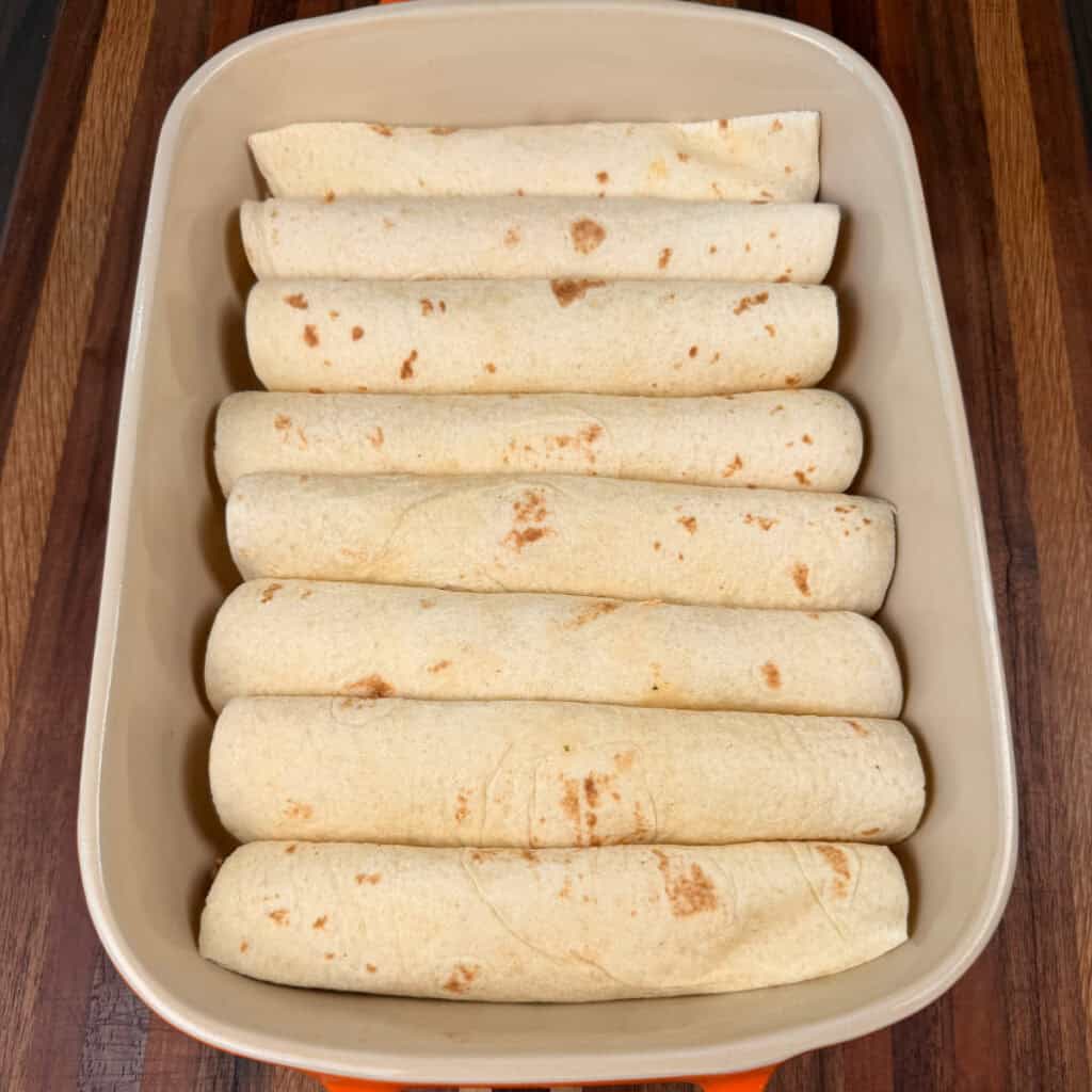 Enchiladas in a pan