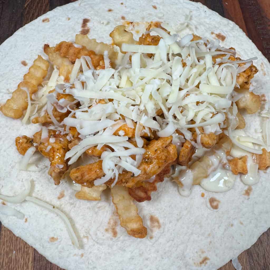 Parmesan Garlic Chicken Burritos