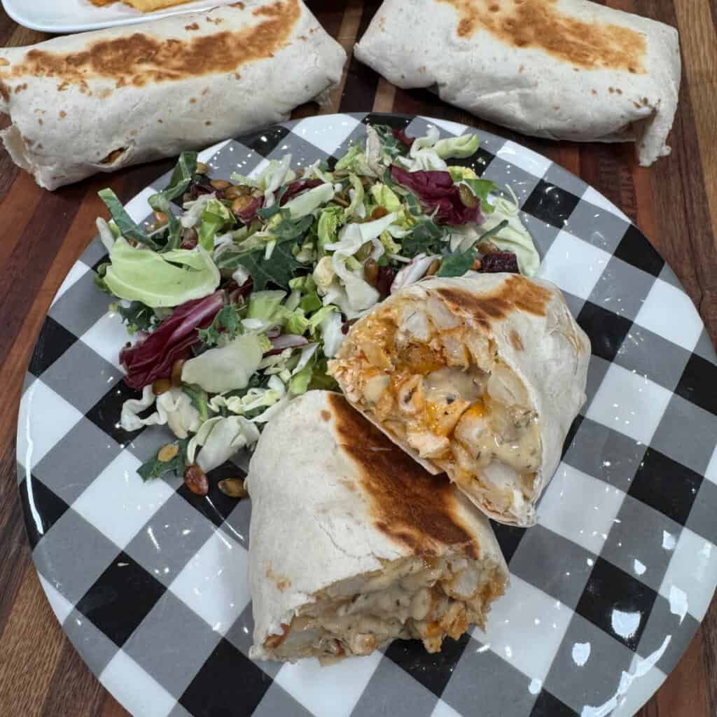 Parmesan Garlic Chicken Burritos