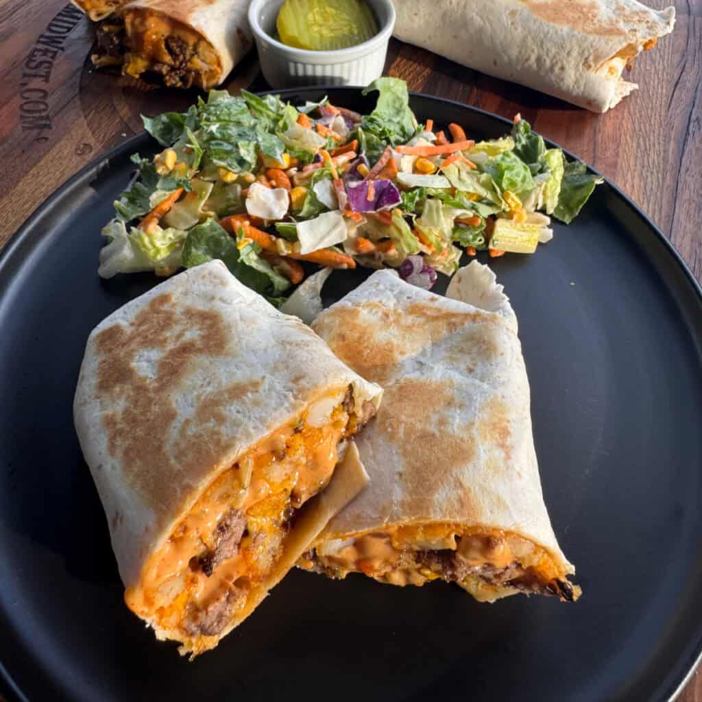 Animal Style Cheeseburger Burritos