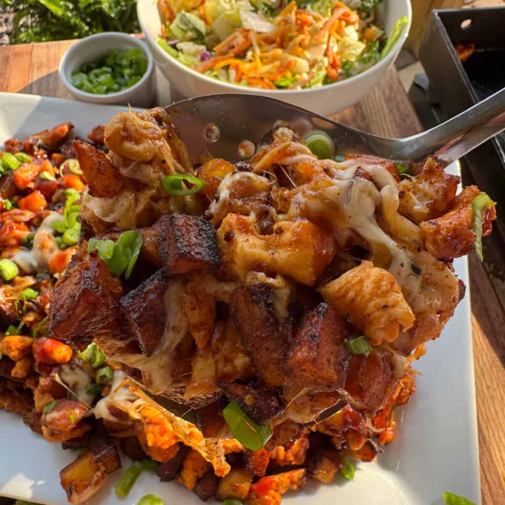 Griddle BBQ Chicken and Potatoes