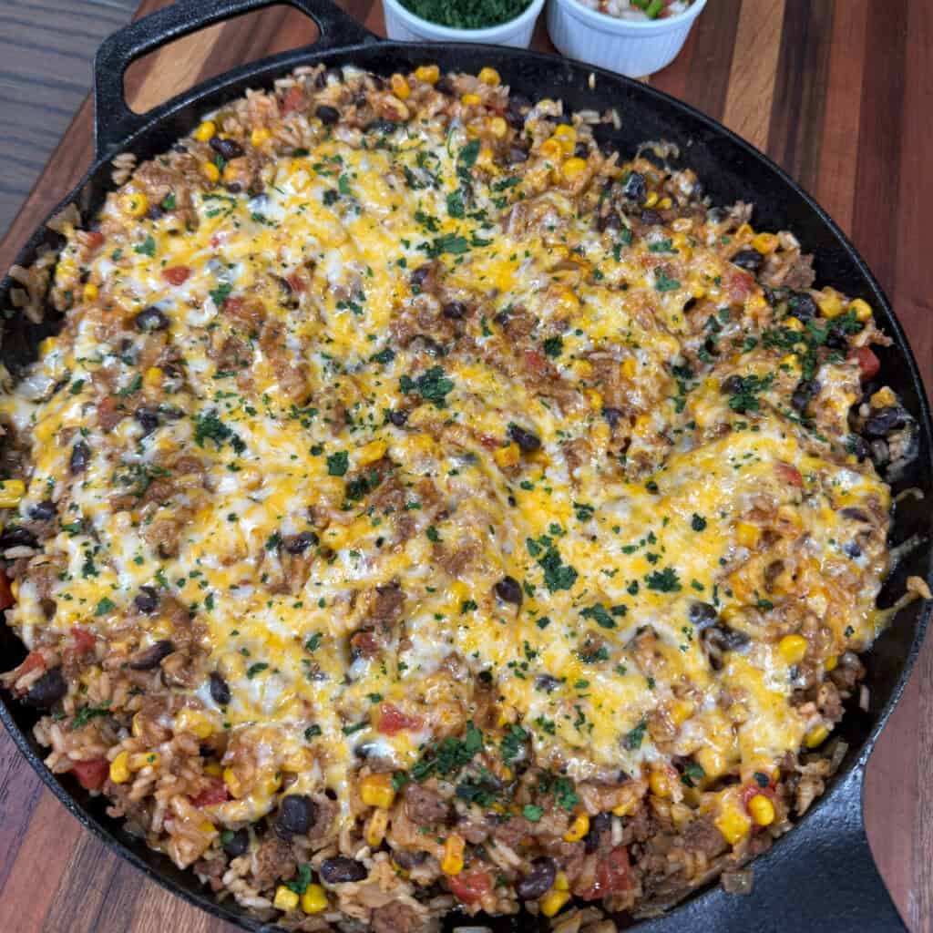 Cheesy Fiesta Taco Rice