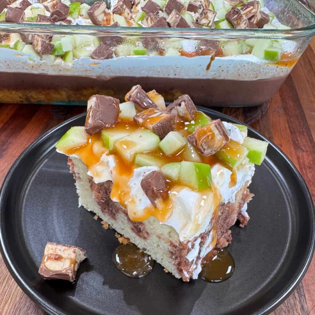 Snickers Salad Poke Cake